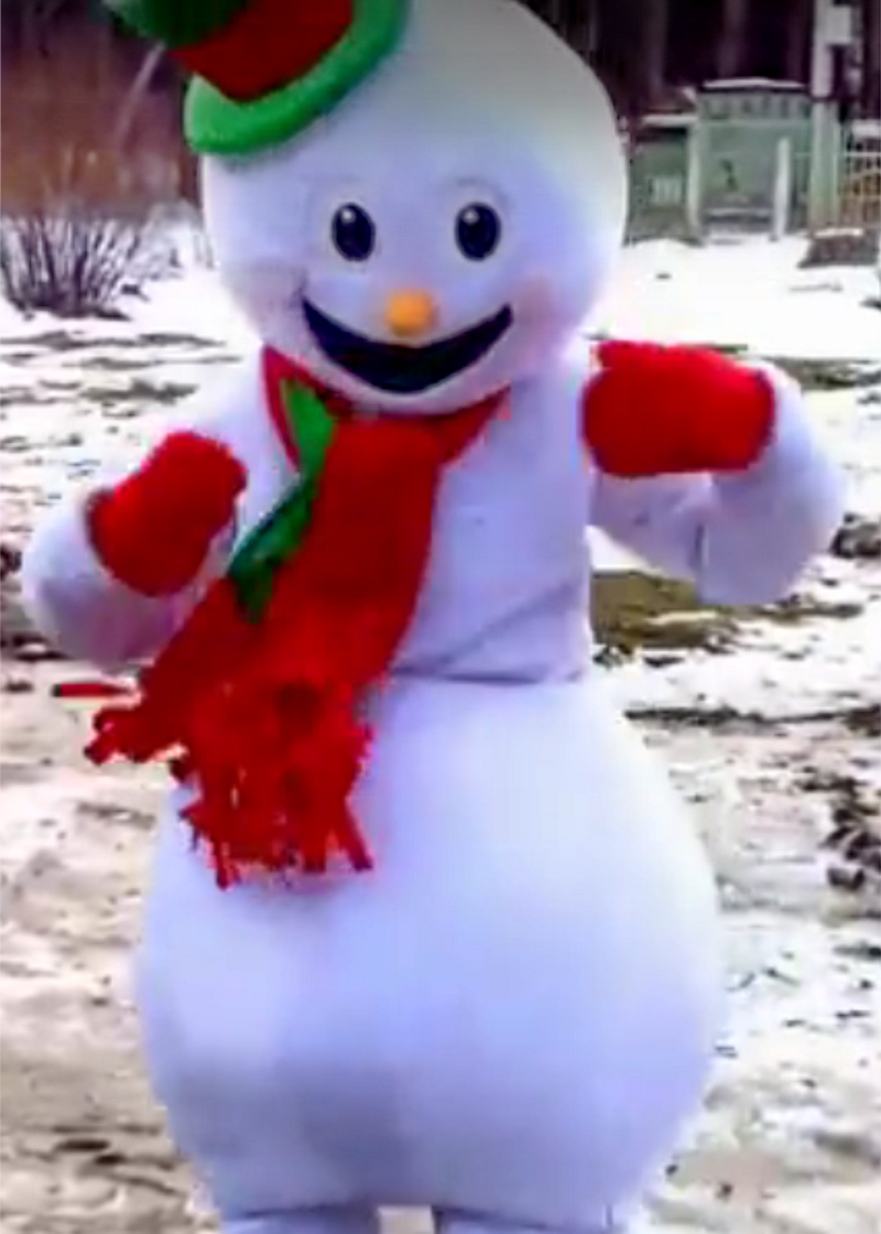 Снеговик - ростовая кукла во Владимиер